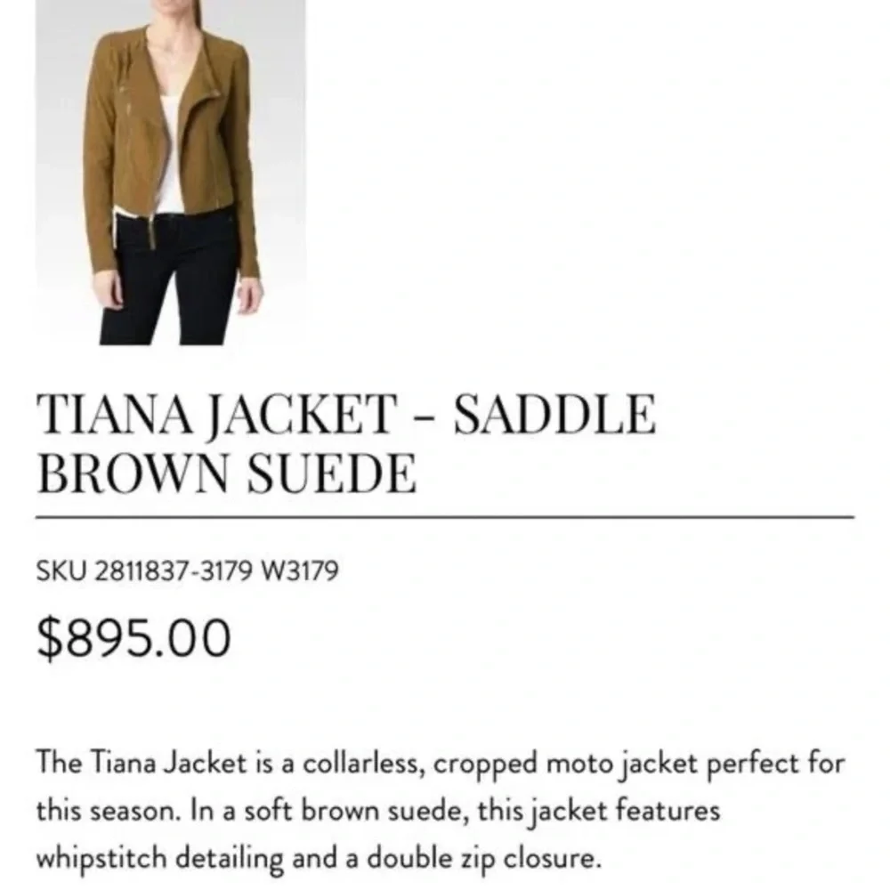 Paige Tiana Suede Cropped Jacket - Picture 7 of 10